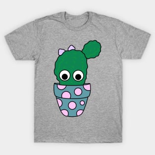 Cute Cactus Design #220: Cactus In Painted Terra-cotta Pot T-Shirt